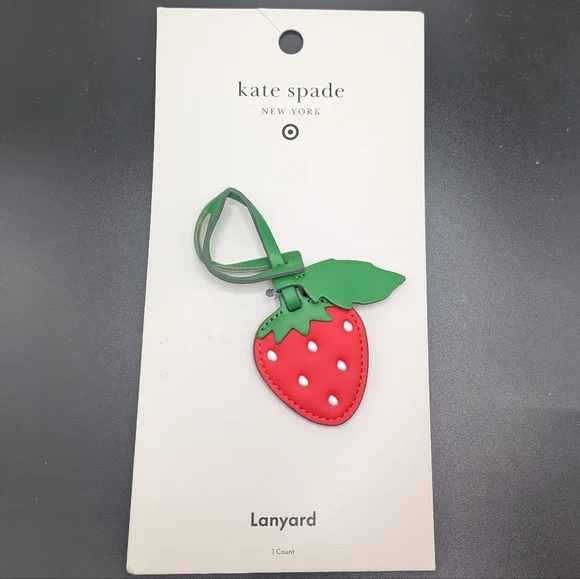 Kate Spade x Target Strawberry Bag Charm Keychain - Picture 2 of 7